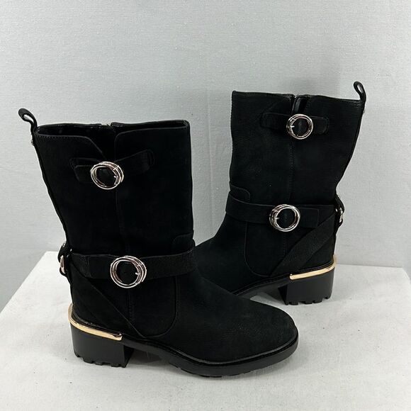 VInce Camuto Kerivini Boots - Black Silk Coat- Size 6 M- NIB - Picture 5 of 7